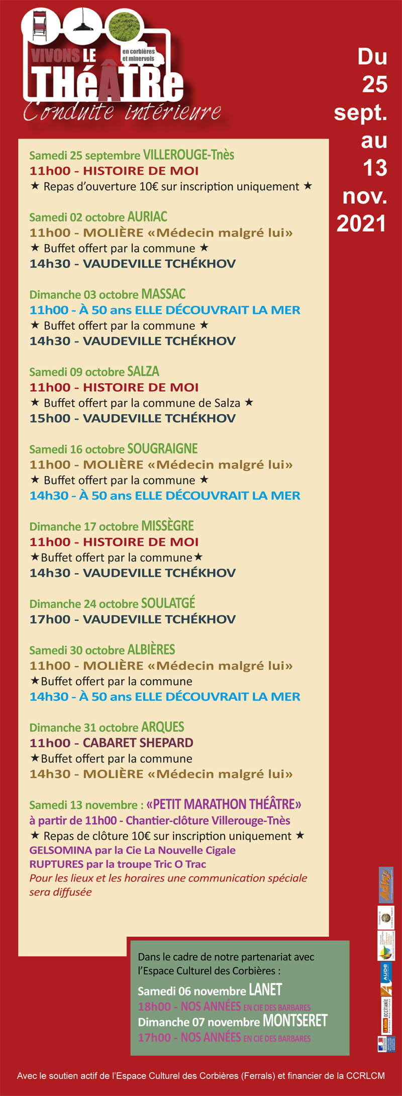Vivons le théâtre en Corbières Minervois